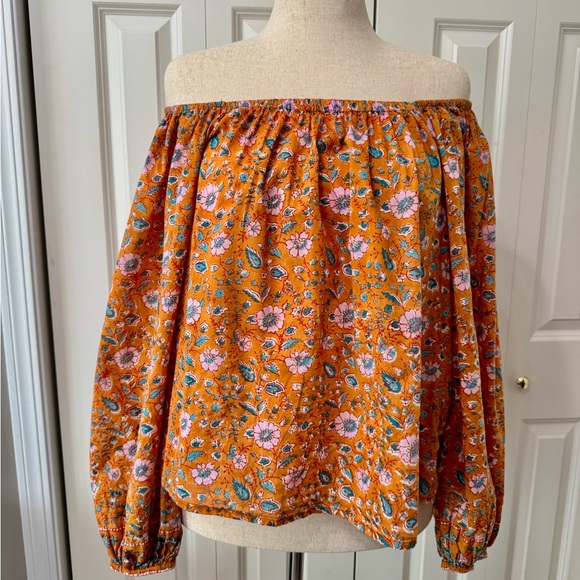 Evereve - Cleobella Shania Off the Shoulder floral print blouse. - Picture 5 of 11